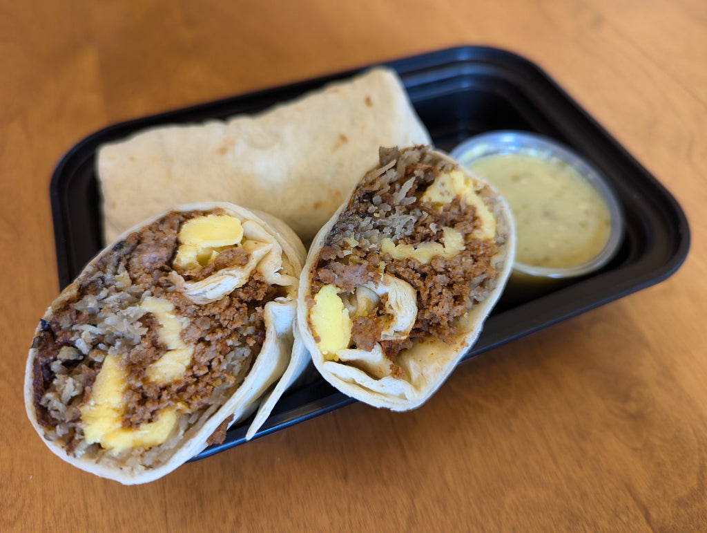Breakfast Burritos - Cheesy Bison