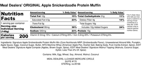Snickerdoodle Apple Crumb Muffin - Meal Dealers