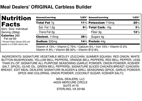 Carb Free Builder - Meal Dealers
