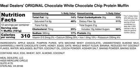 Chocolate Chip Protein Muffin - Meal Dealers