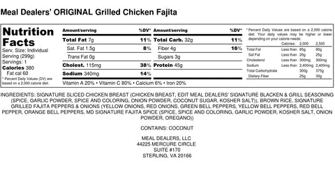 Grilled Chicken Fajita - Meal Dealers
