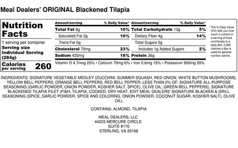 Blackened Tilapia - Meal Dealers
