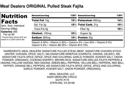 Pulled Steak Fajita - Meal Dealers