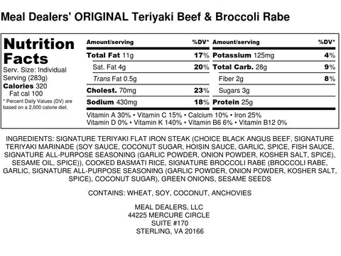 Teriyaki Beef and Broccoli Rabe - Meal Dealers