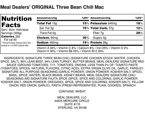3 Bean Chili Mac - Meal Dealers